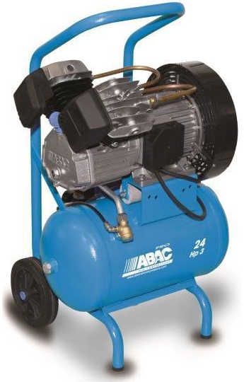 Abac Compresseur 20L 3CV Entraînement Direct, Bi-Cylindre En V, Vitesse Lente